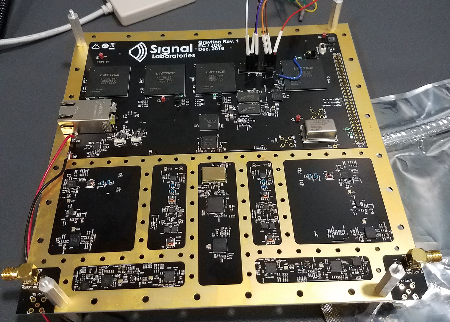 High-performance Software Defined Radio (SDR) development board